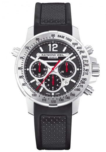 Watch strap Raymond Weil 7800 Leather Black 23mm